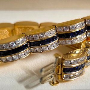 Vintage Diamond & Sapphire Bracelet